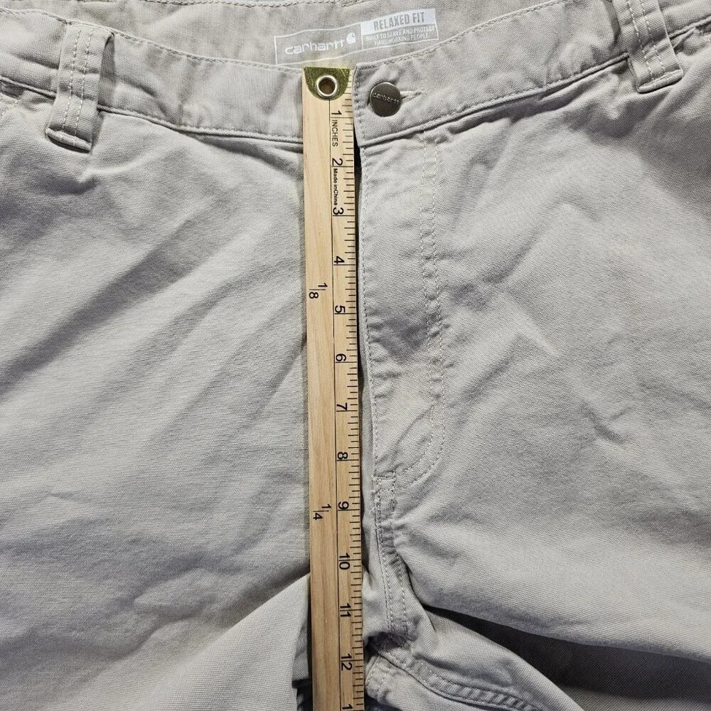 Carhartt Short Mens 40 Tan Relaxed Fit Rugged Canvas Utility Work Wear BS3652-M